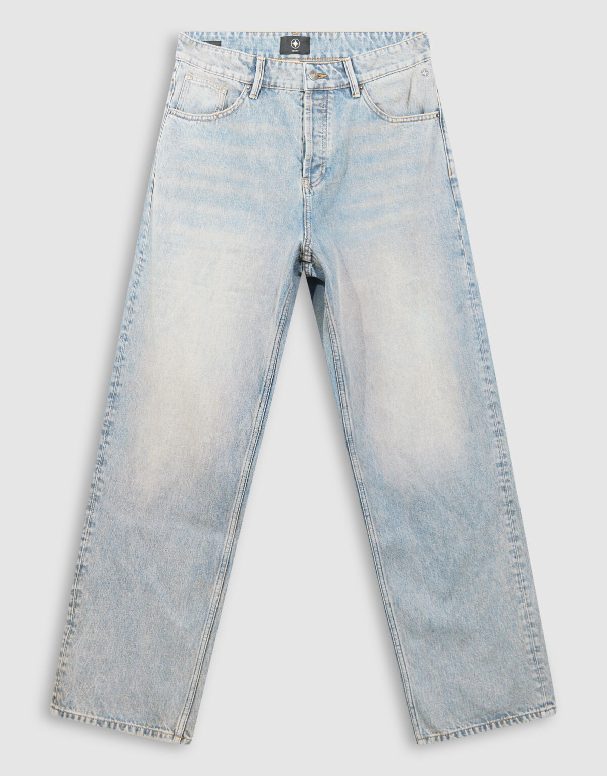 Baggy Fit Jeans Washed Blauw/Grijs L32 SHOEBY MEN
