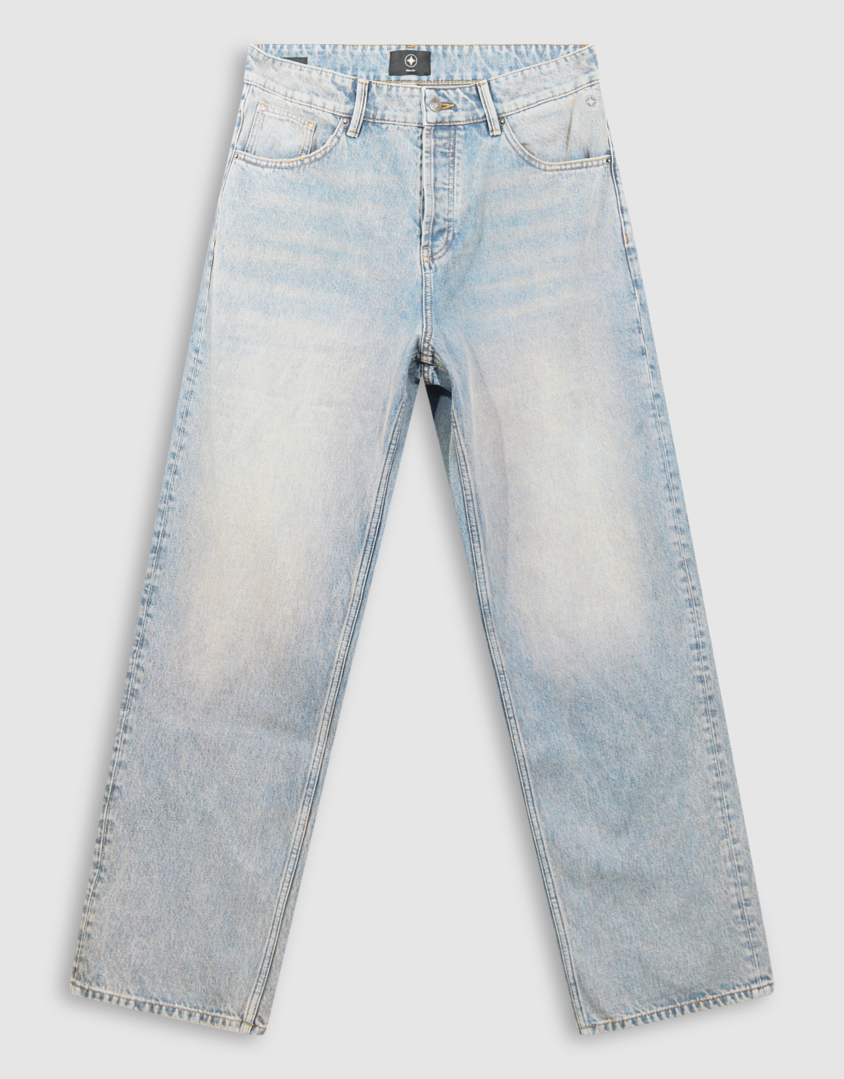 Baggy Fit Jeans Washed Blauw/Grijs L32 SHOEBY MEN