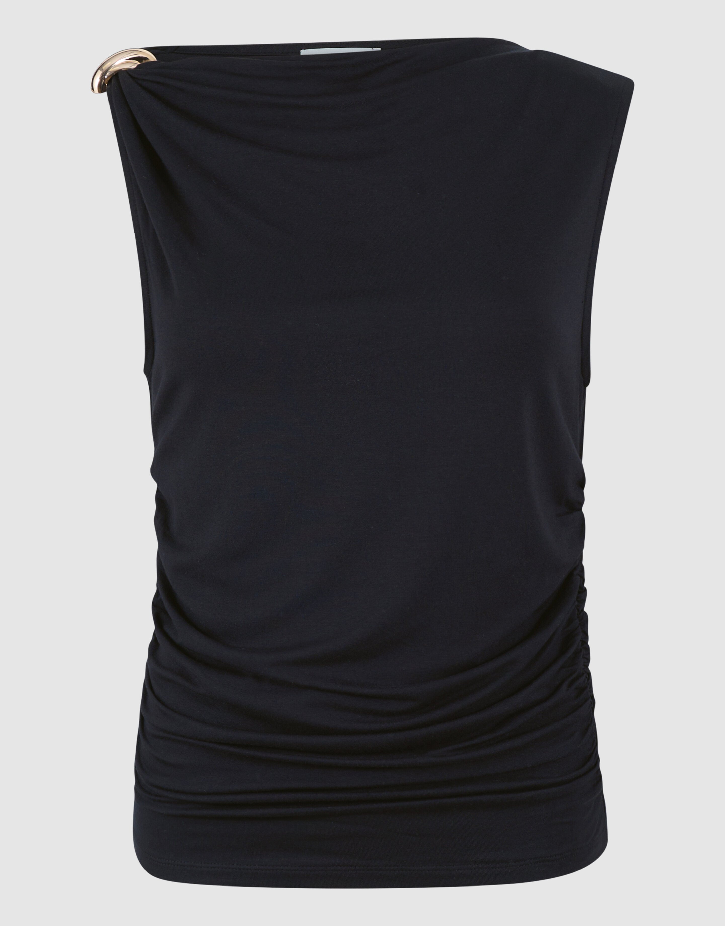 Sleeveless Hardware Top Zwart SHOEBY WOMEN