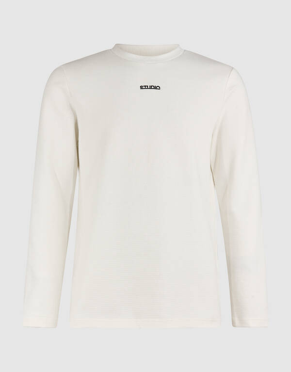 Studio Longsleeve T-shirt Gebroken Wit SHOEBY MEN