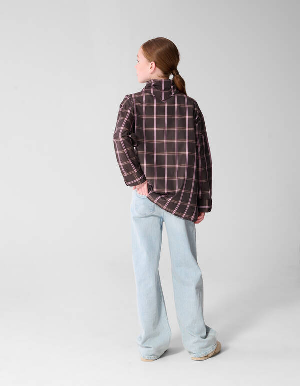 Relaxed Ruiten Scarf Blouse Donkerbruin SHOEBY GIRLS