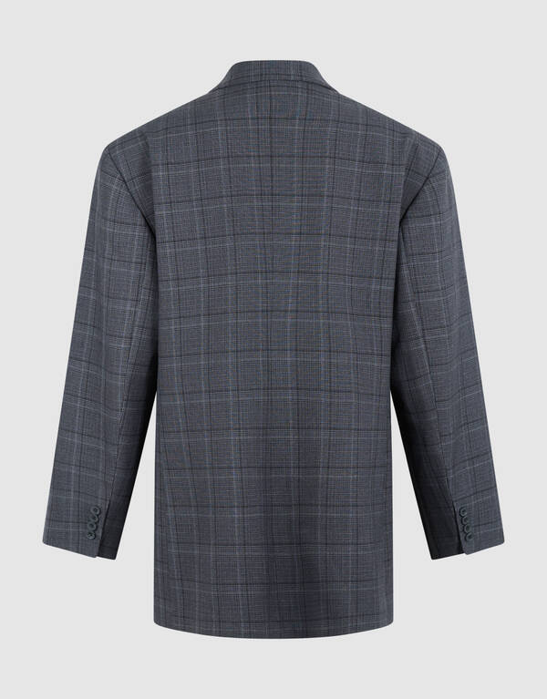 Check Blazer Jurk Donkergrijs SHOEBY WOMEN