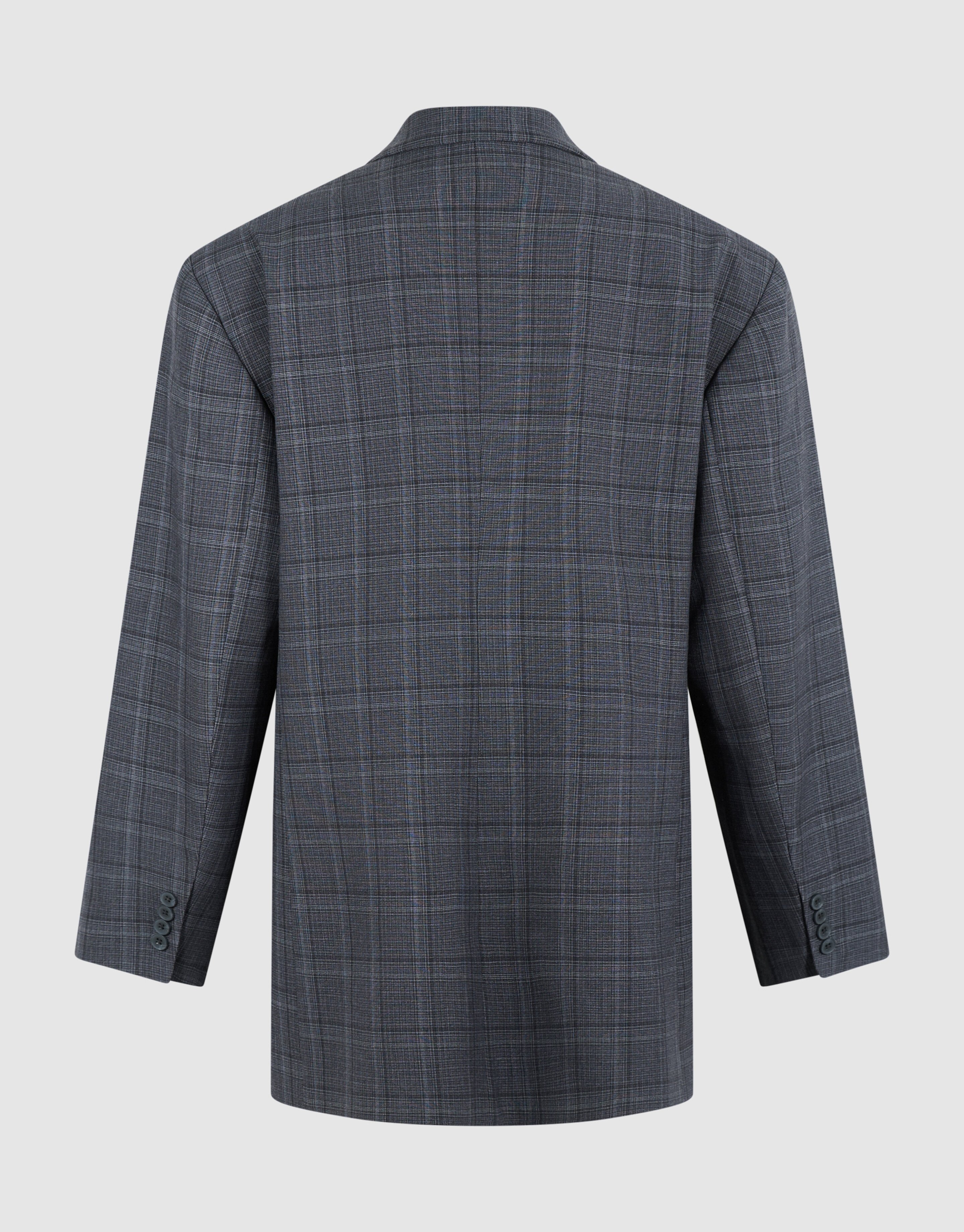 Check Blazer Jurk Donkergrijs SHOEBY WOMEN