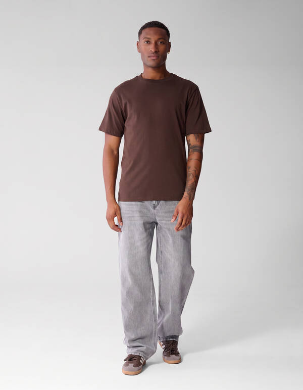 Scratched Artwork T-shirt Donkerbruin SHOEBY MEN
