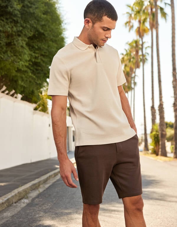 Waffle Polo Lichtgrijs SHOEBY MEN