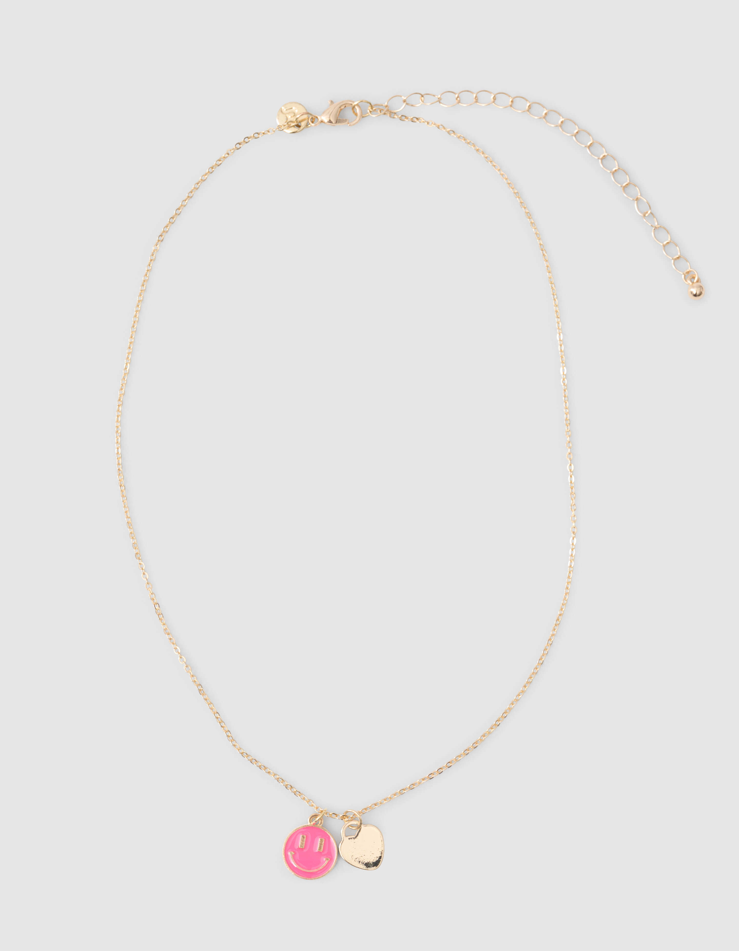 Smiley Charm Ketting Goud SHOEBY ACCESSOIRES