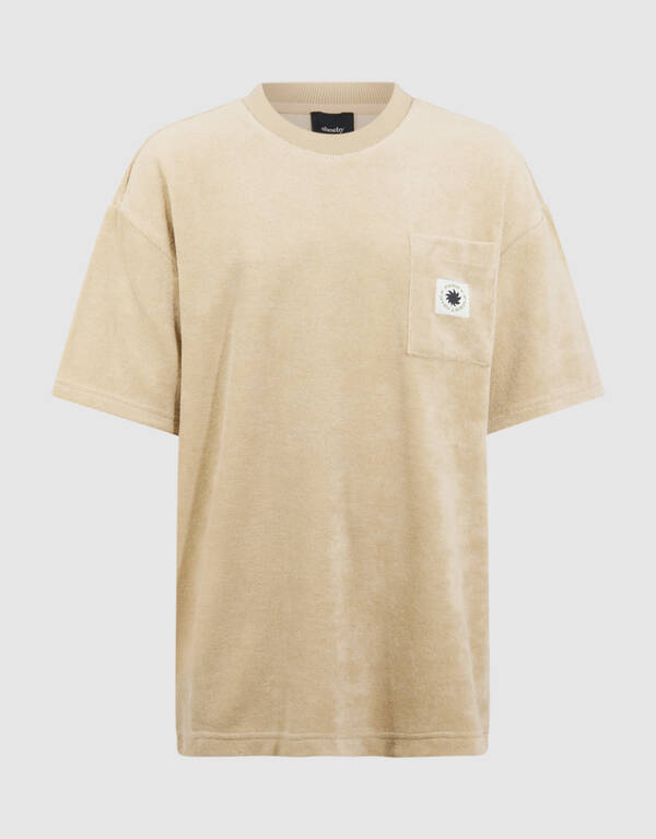 Towelling Relaxed T-shirt Beige SHOEBY BOYS