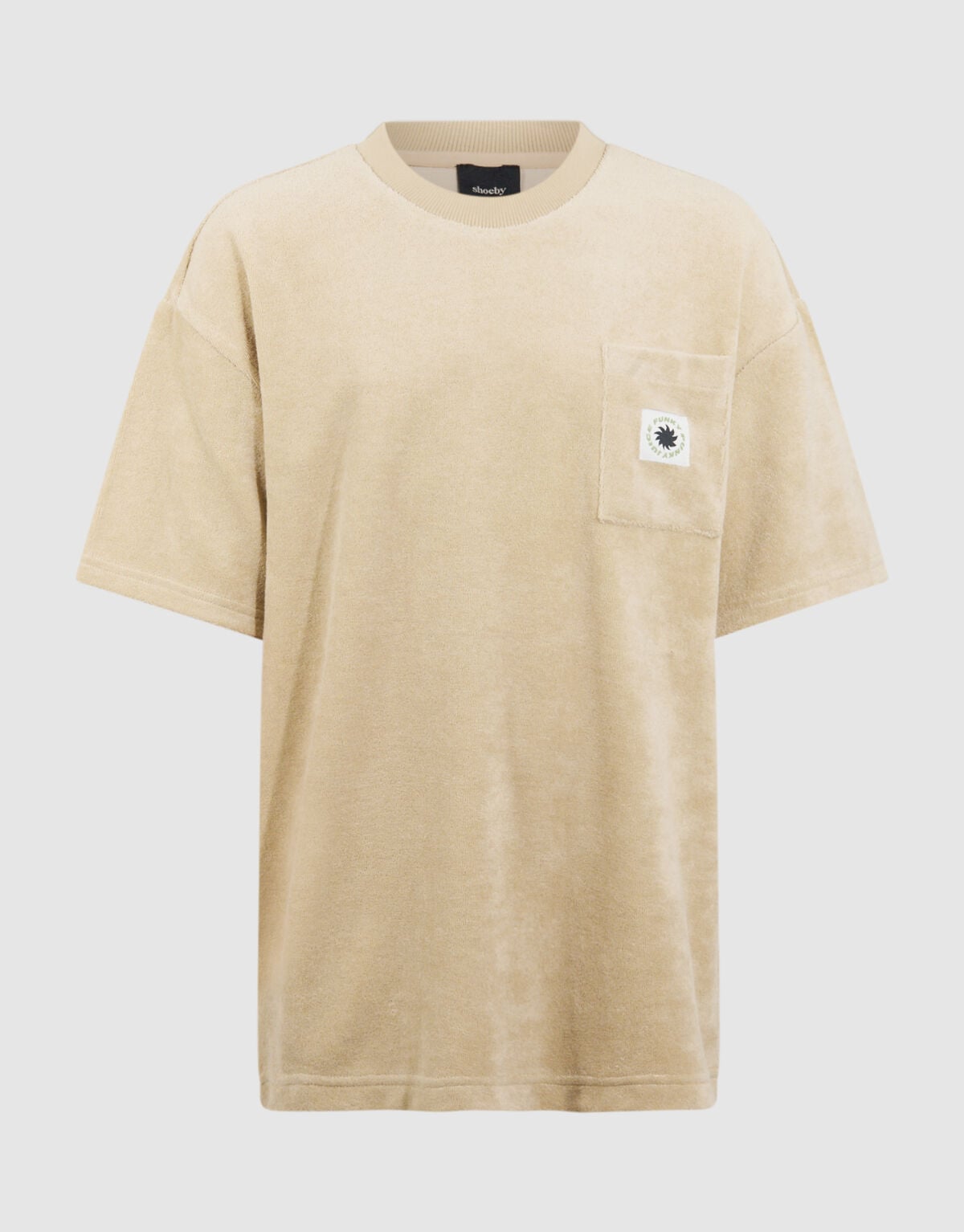 Towelling Relaxed T-shirt Beige SHOEBY BOYS