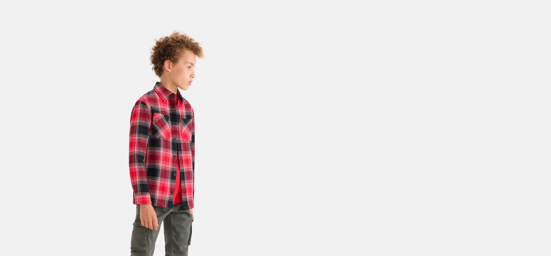 Ruiten Overhemd Rood SHOEBY BOYS