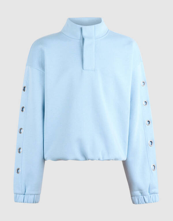 Funnel Neck Sweater Lichtblauw SHOEBY GIRLS