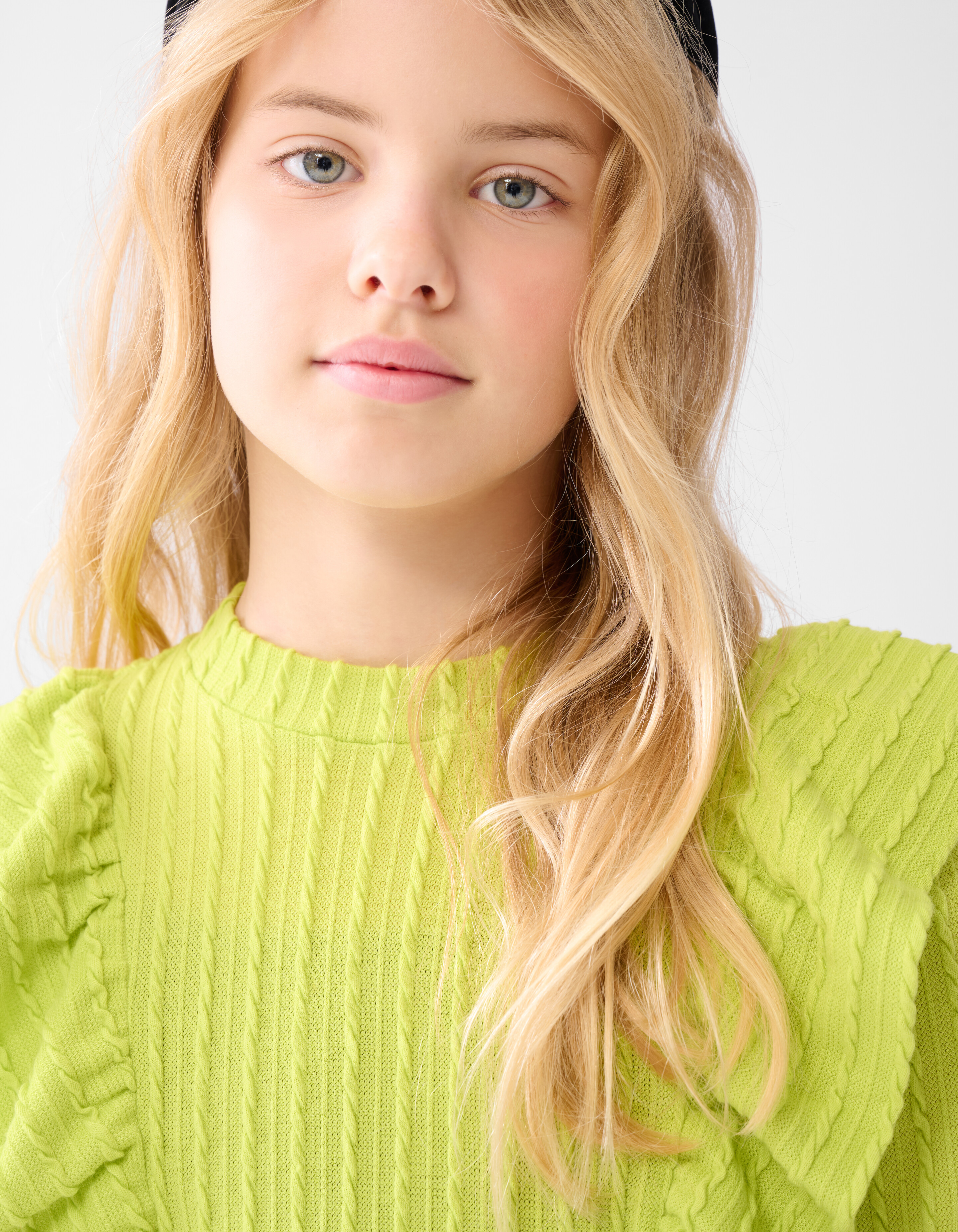 Kabel Ruffle Top Groen SHOEBY GIRLS