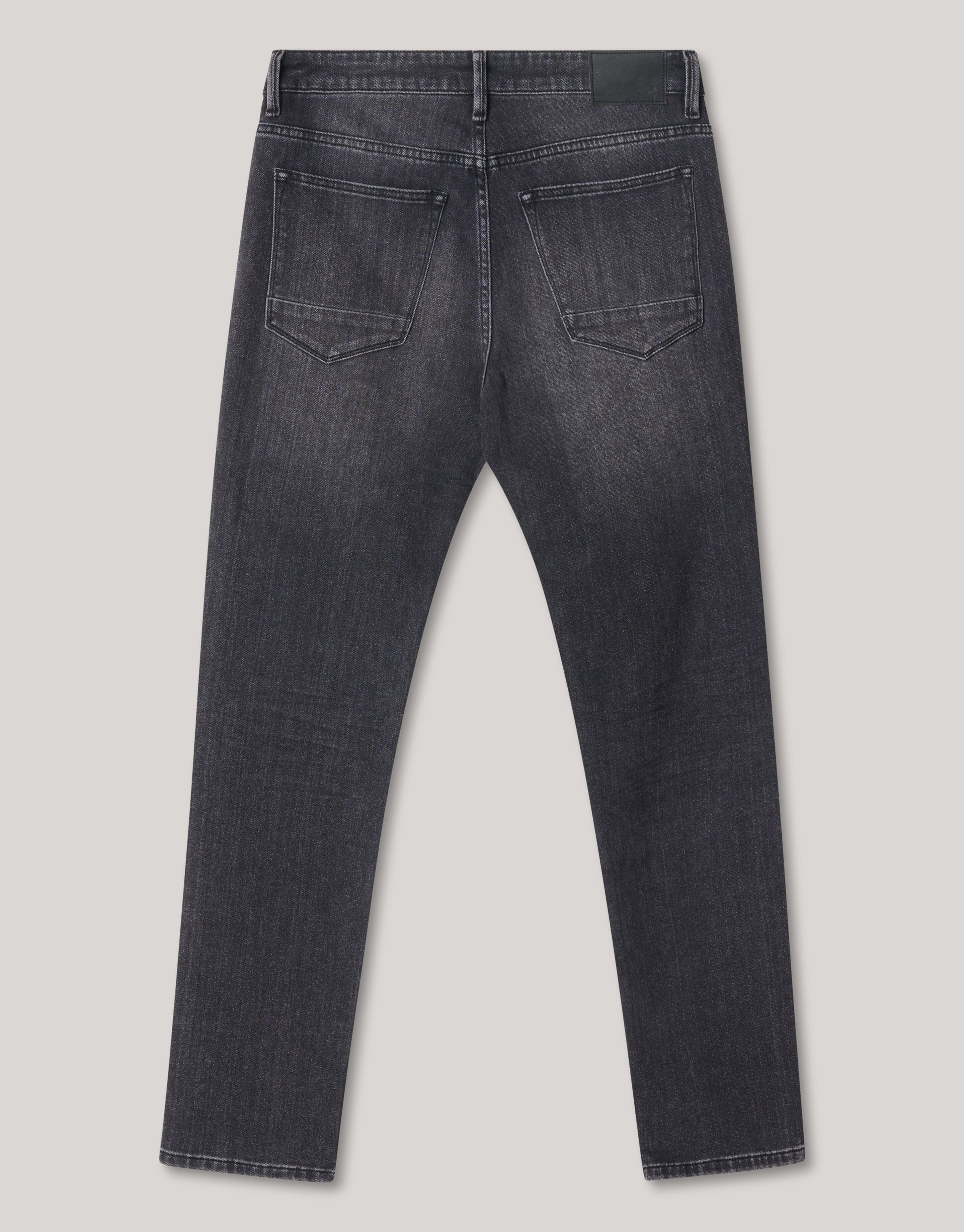 Washed Straight Fit Jeans Zwart L32 SHOEBY MEN