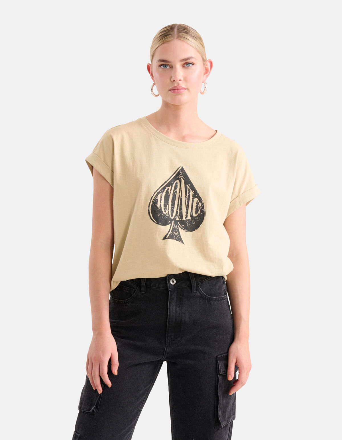 Artwork T-shirt Beige SHOEBY WOMEN