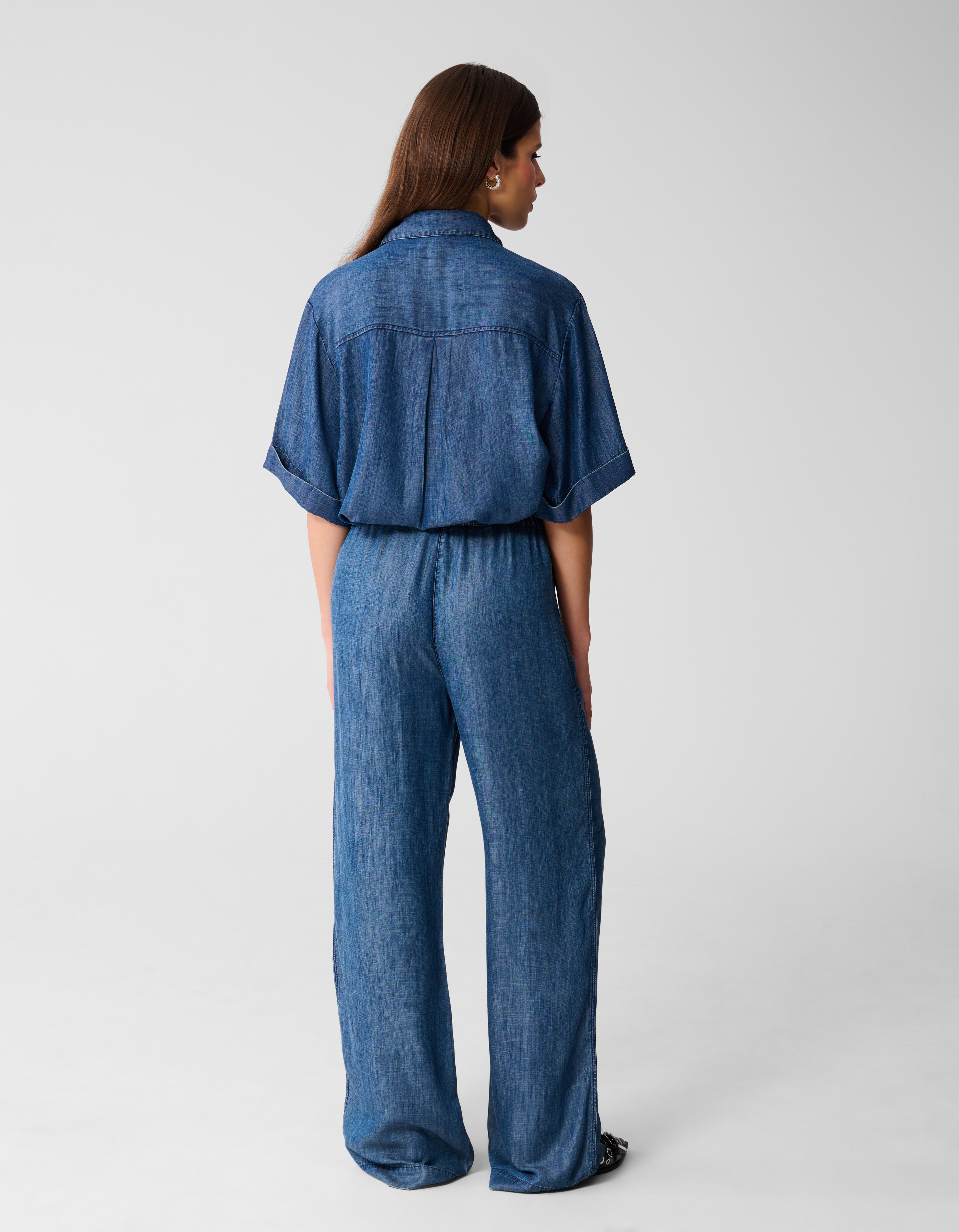 Wide Leg Pintuck Broek Blauw By Mieke SHOEBY WOMEN