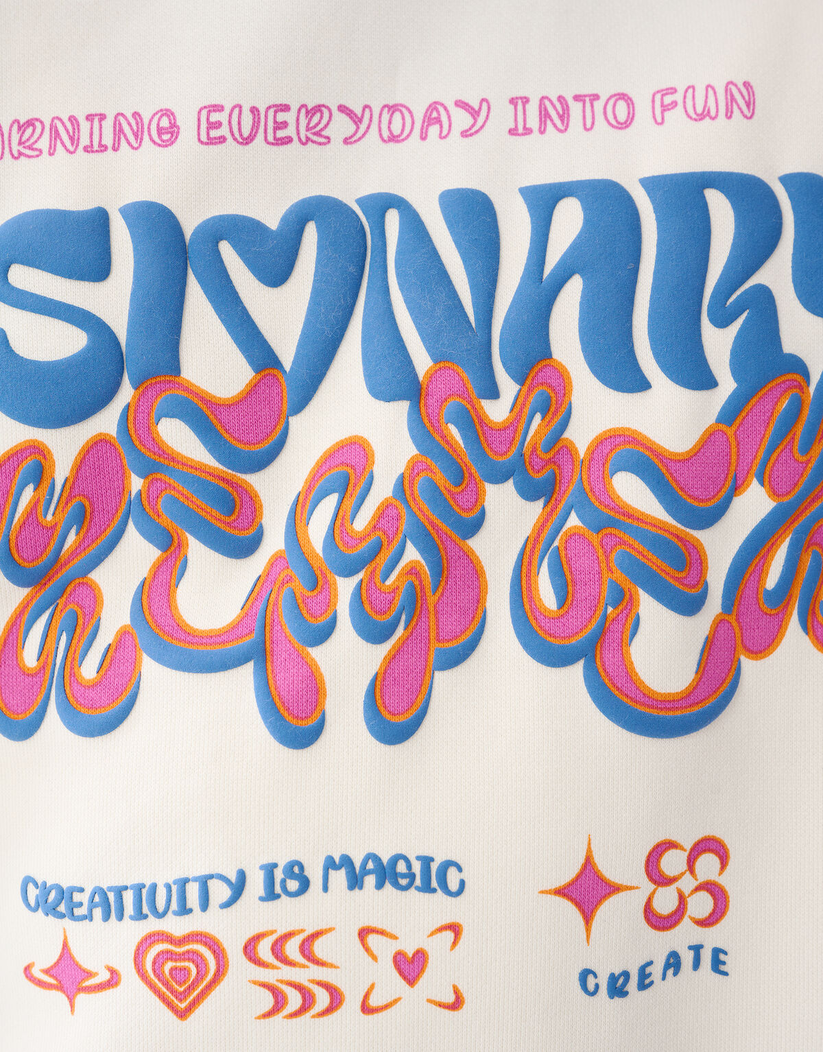 Artwork Sweater Gebroken Wit SHOEBY GIRLS