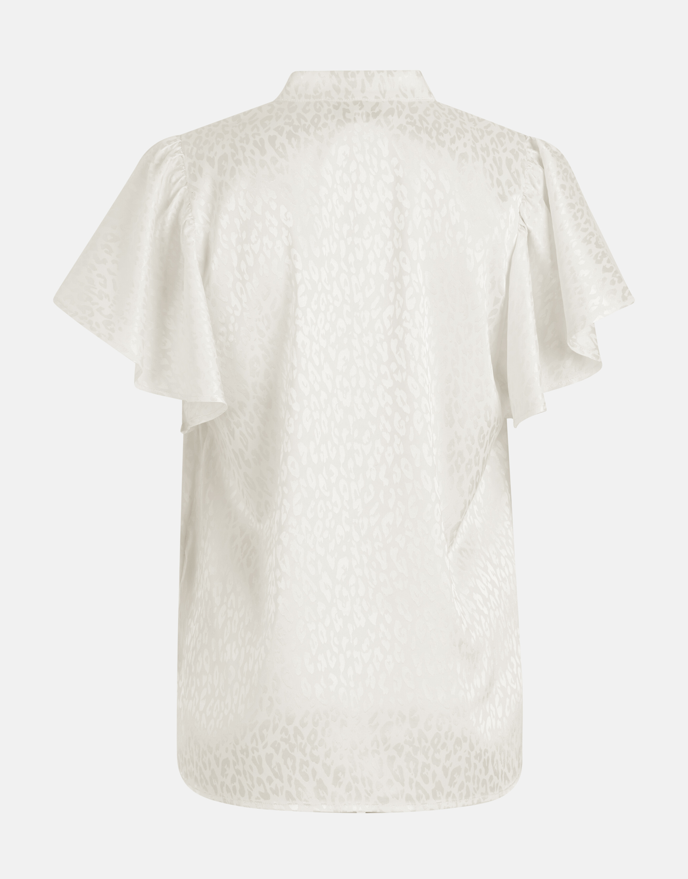 Jacquard Ruffle Blouse Gebroken Wit By Fred SHOEBY WOMEN