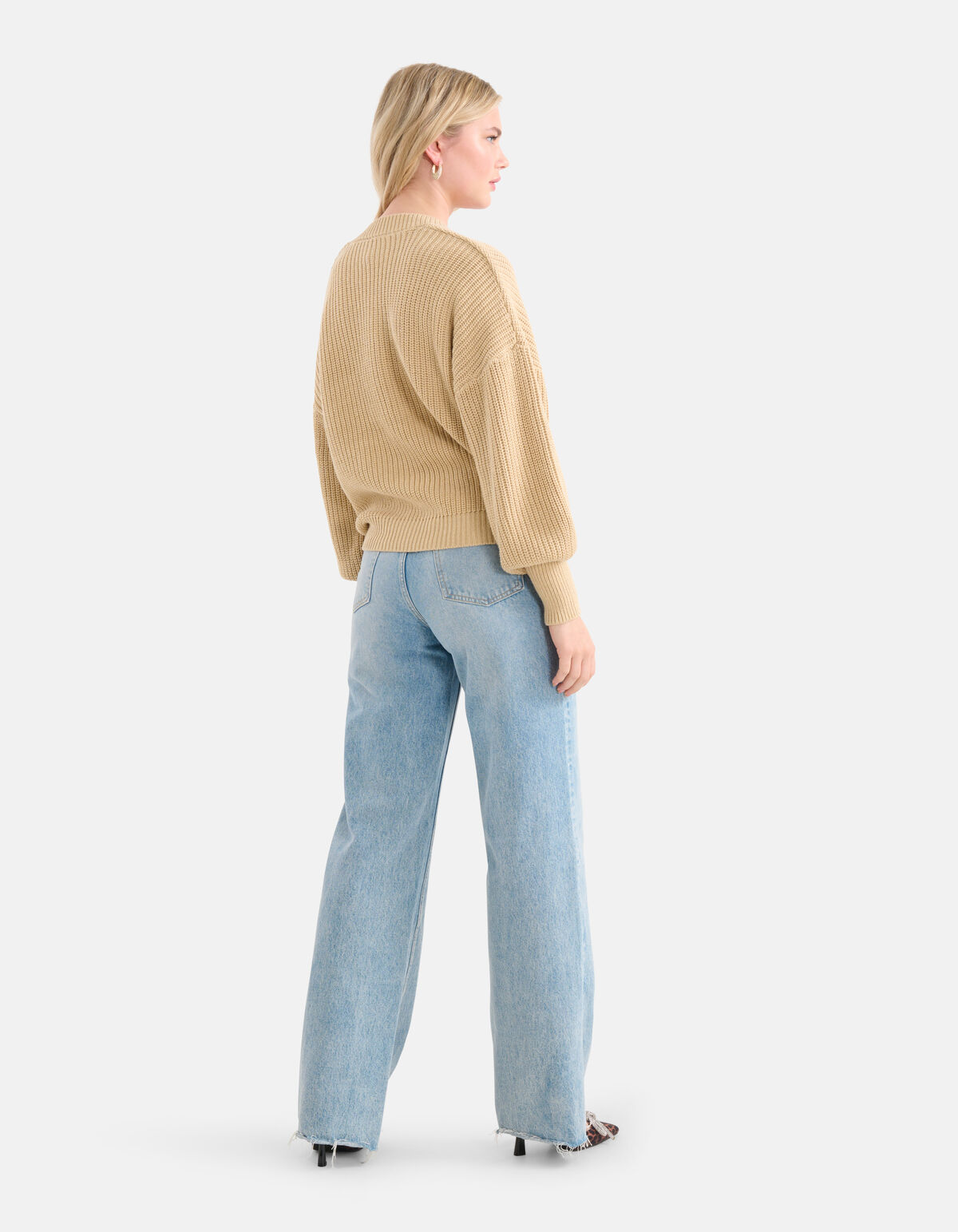 V-hals Trui Beige SHOEBY WOMEN