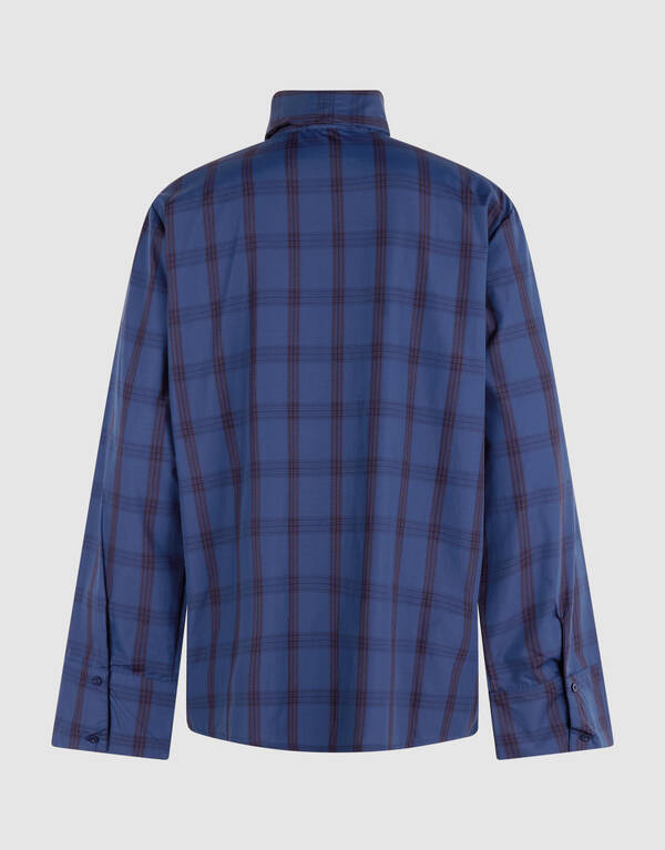 Oversized Fit Scarf Blouse Blauw SHOEBY WOMEN