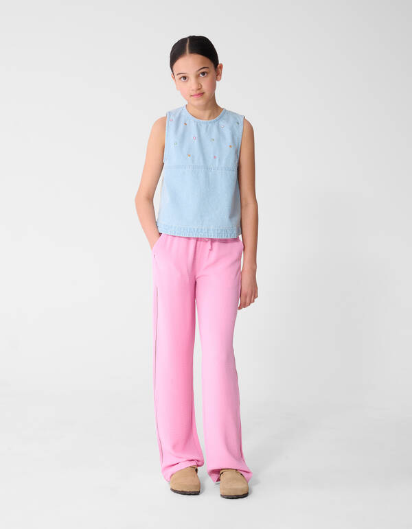 Strass Denim Top Lichtblauw SHOEBY GIRLS