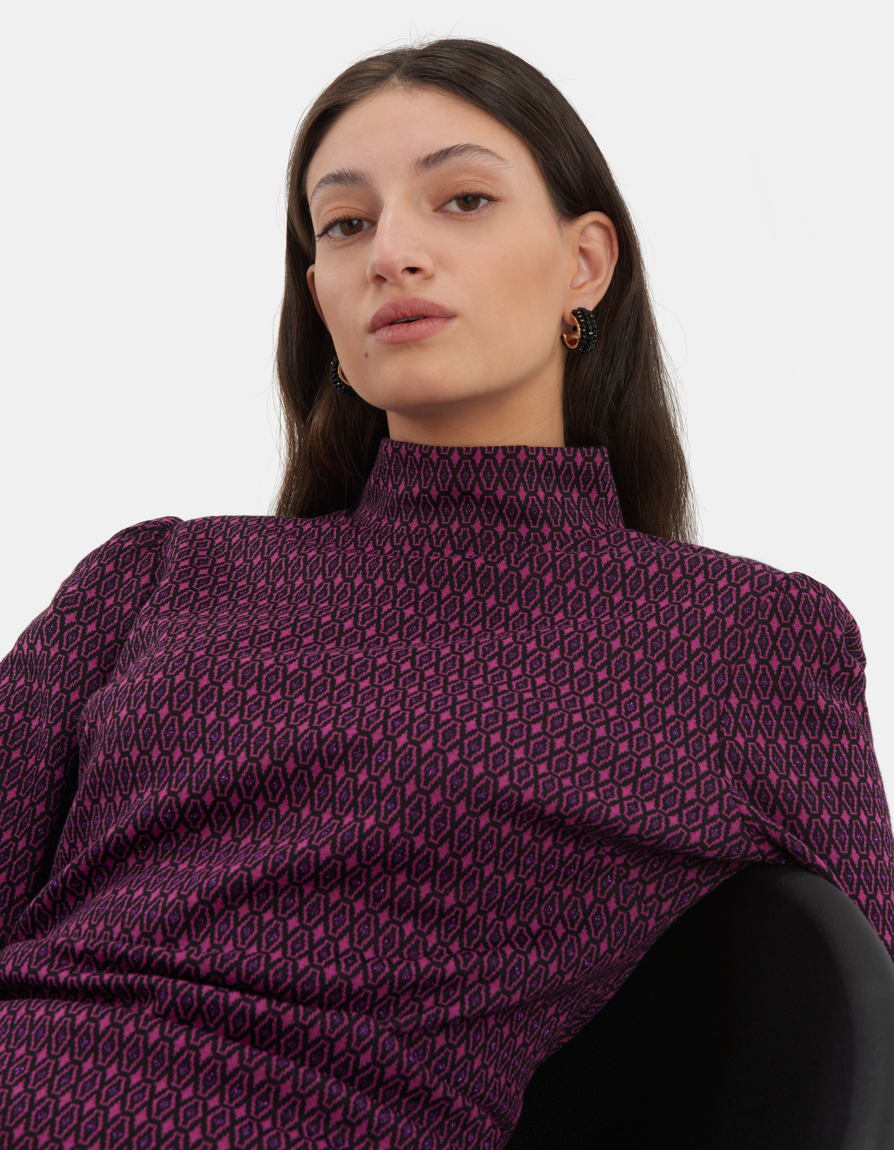 Retro Print Top Paars EKSEPT