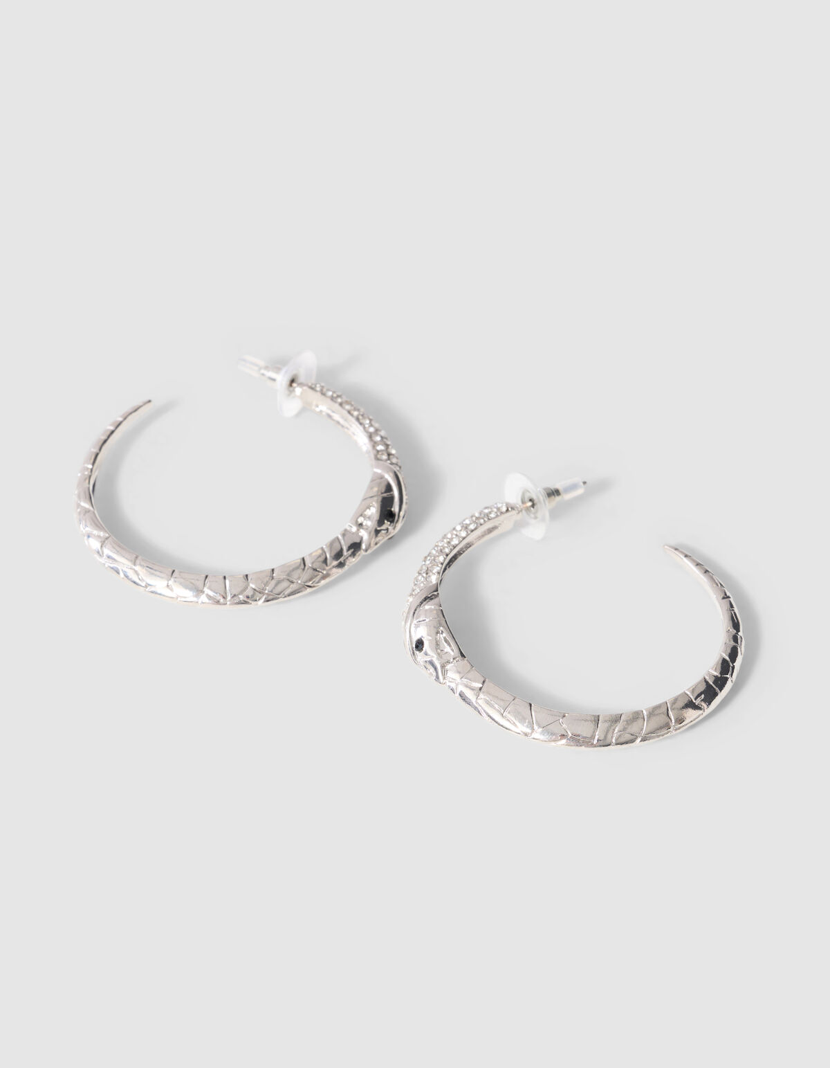 Snake Hoop Oorbellen Zilver SHOEBY ACCESSOIRES