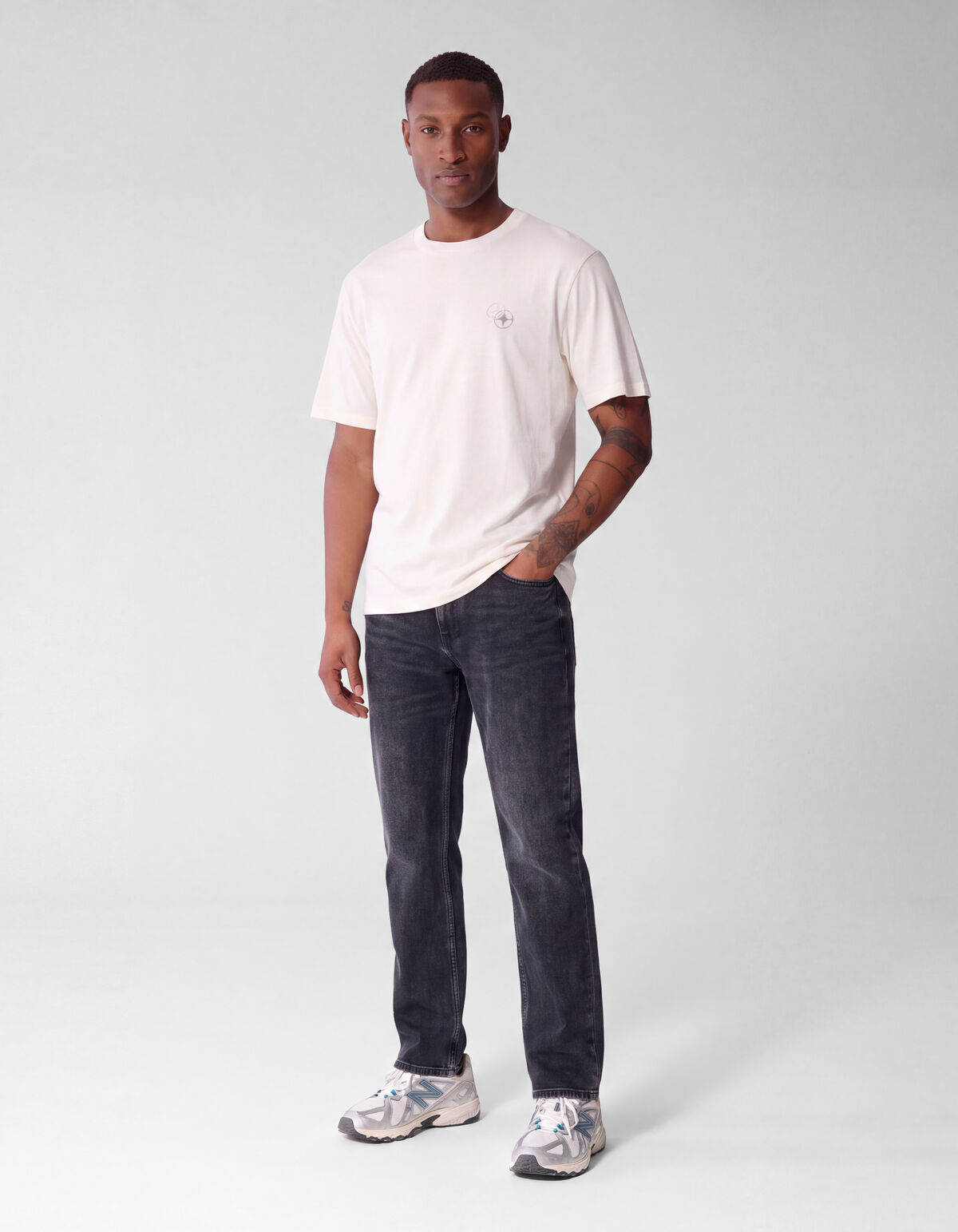 Straight Fit Jeans Donkergrijs L32 SHOEBY MEN