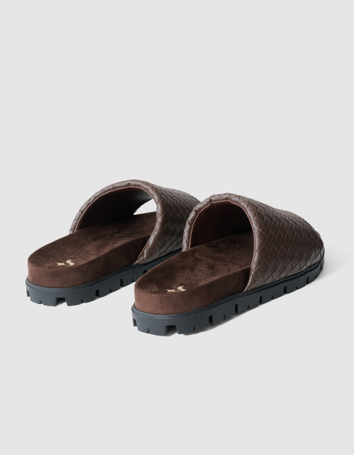 Braided Slipper Donkerbruin SHOEBY SHOES