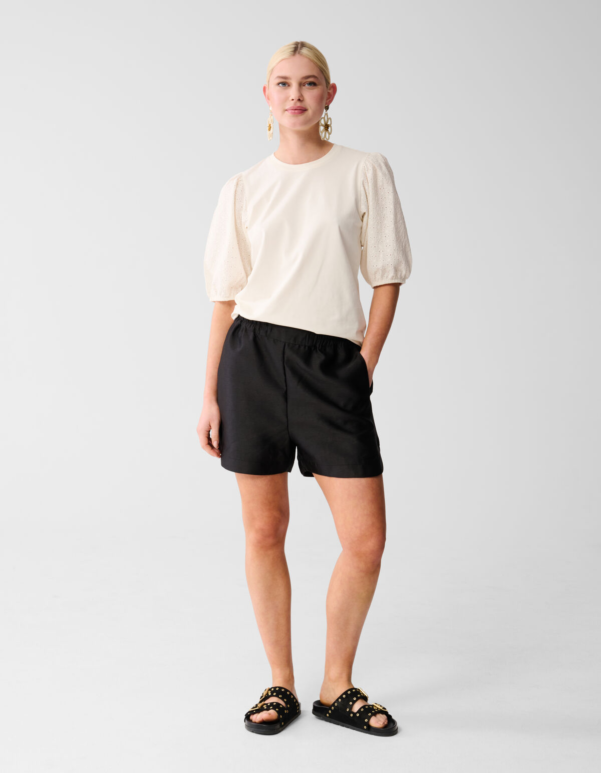 Embroidery Top Gebroken Wit SHOEBY WOMEN