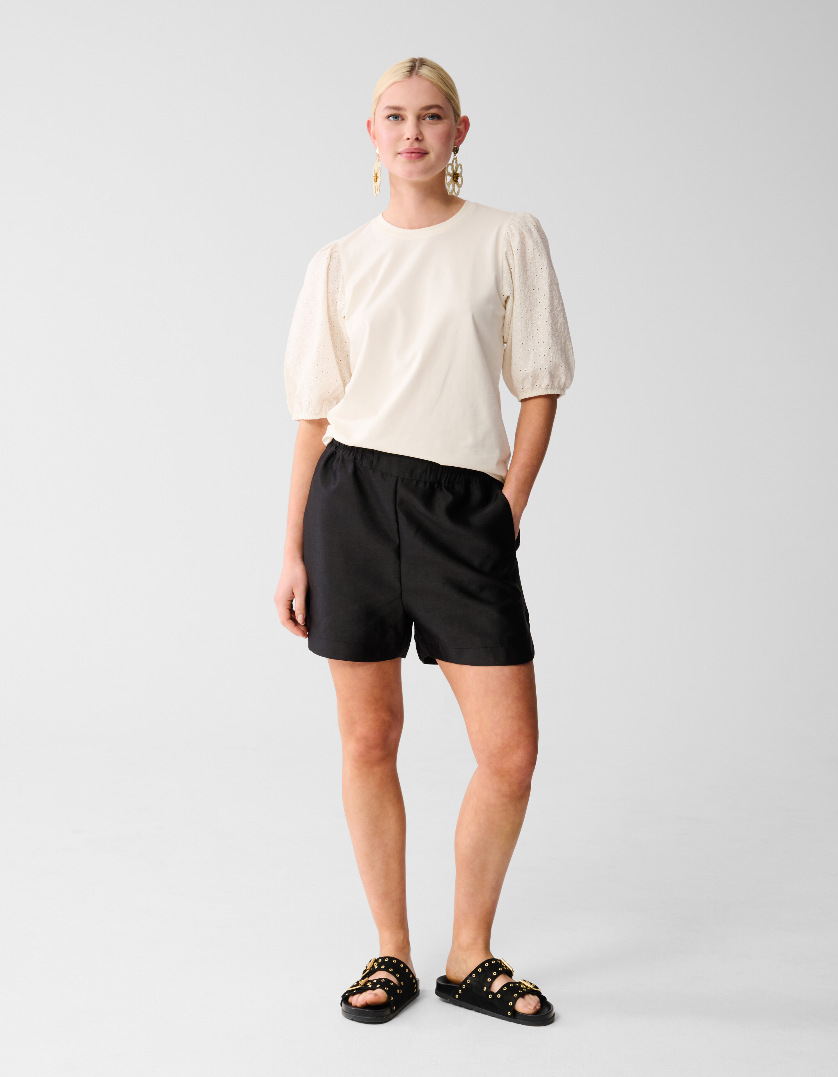 Embroidery Top Gebroken Wit SHOEBY WOMEN