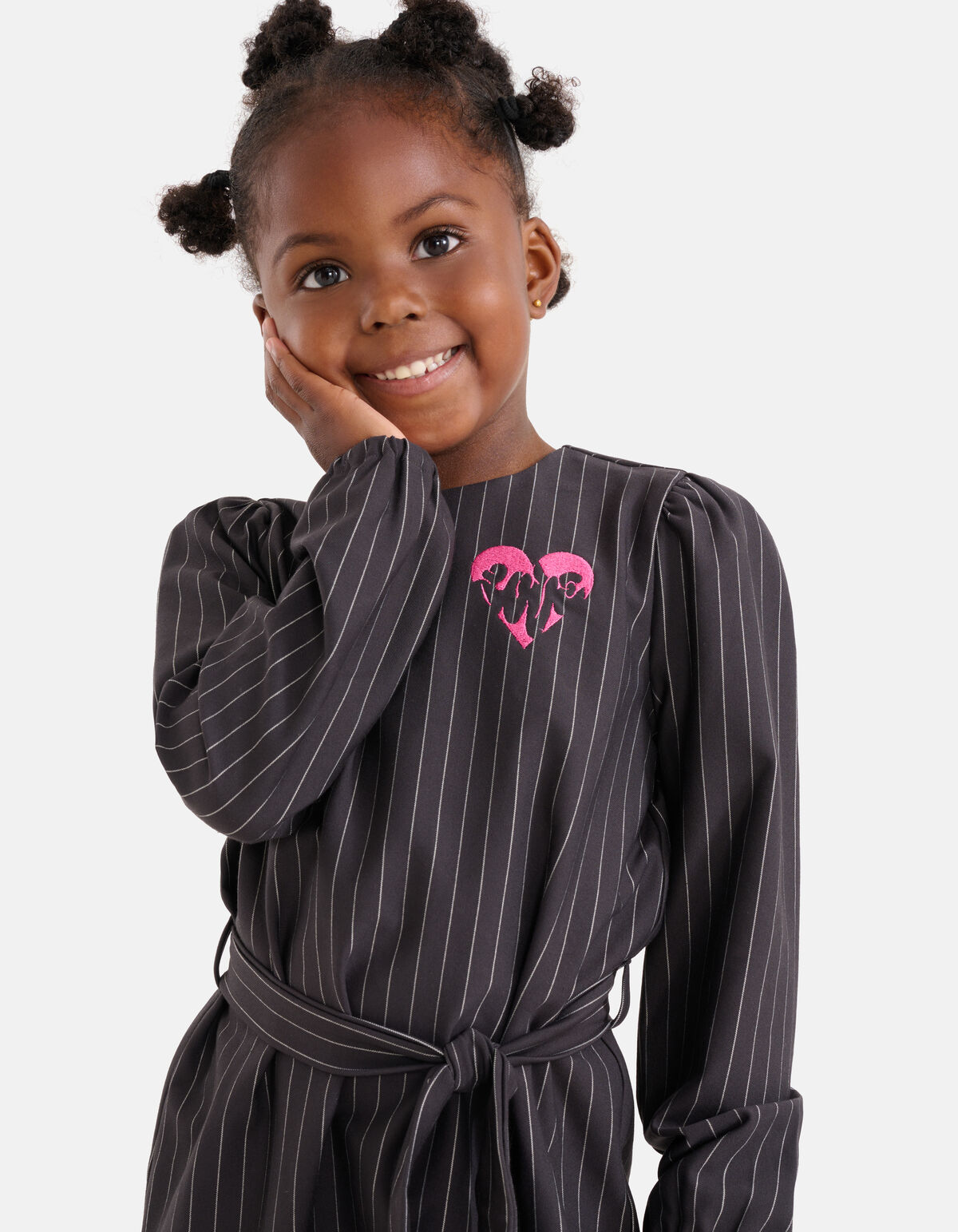 Pinstripe Jurk Donkergrijs SHOEBY GIRLS