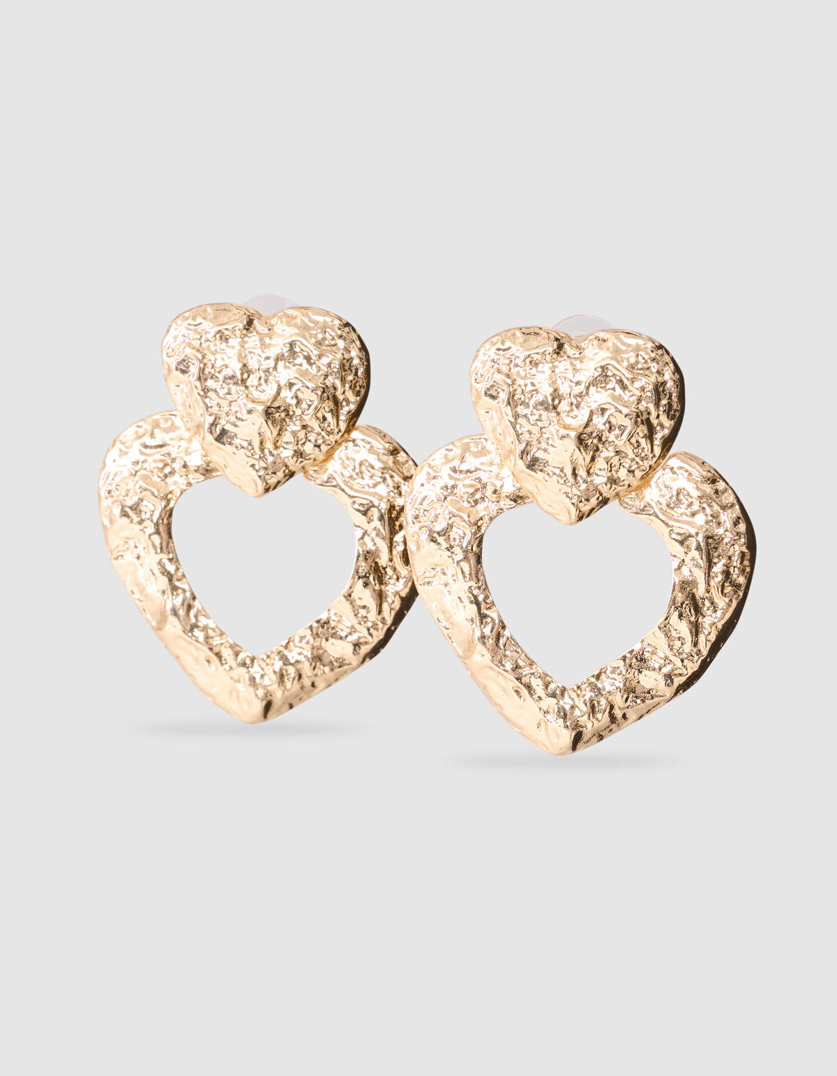 Double Heart Oorbellen Goud SHOEBY ACCESSOIRES