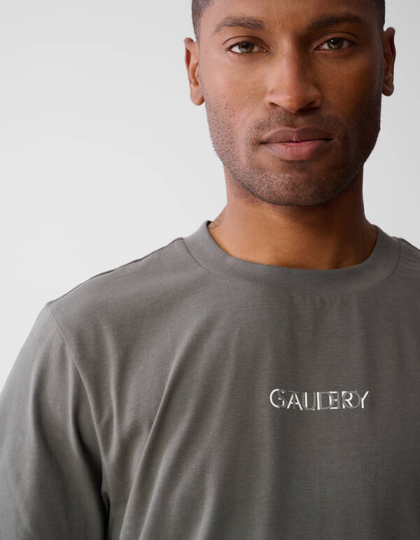 Mixed Tekst Artwork T-shirt Donkergroen SHOEBY MEN