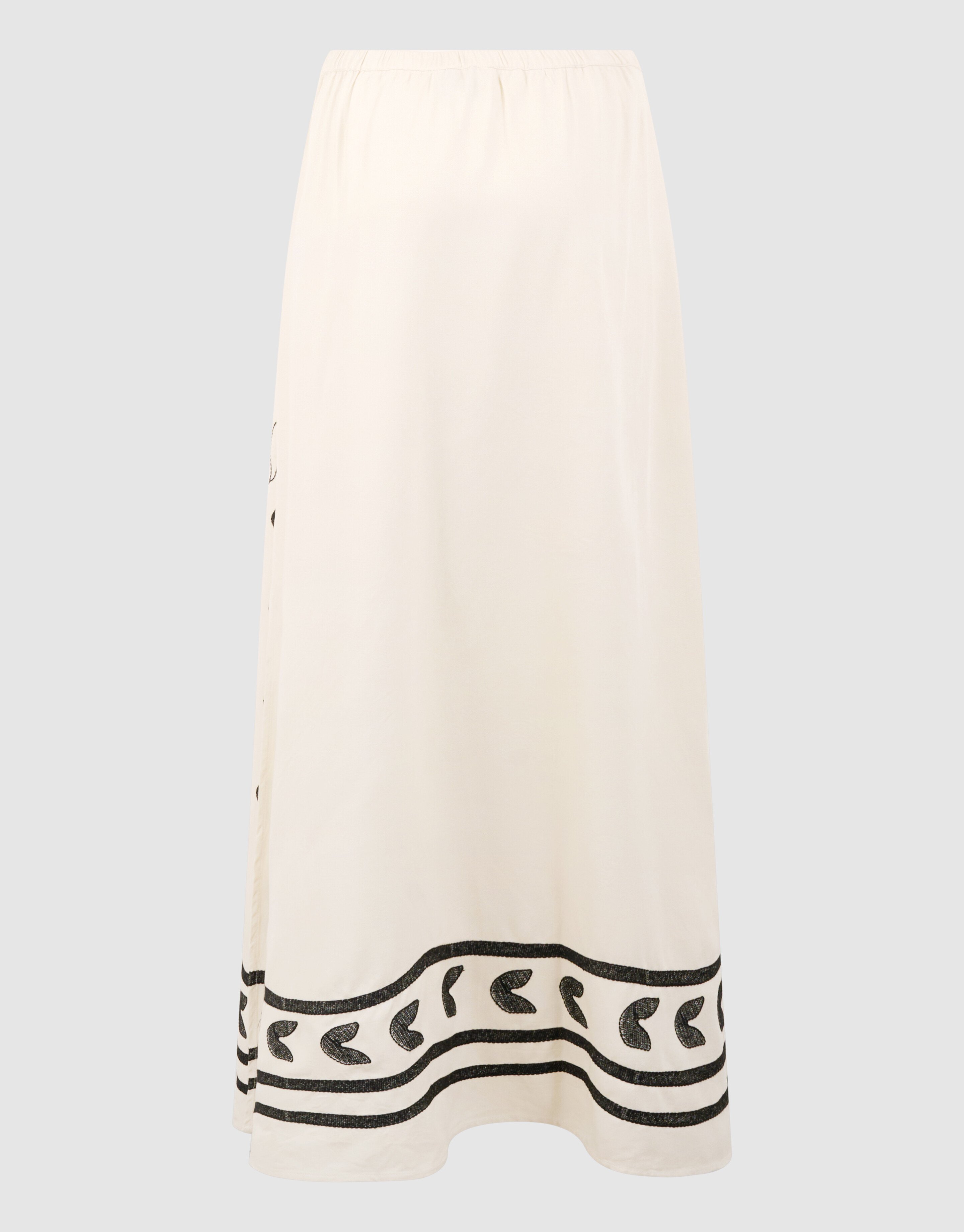 Sun Embroidery Maxi Rok Gebroken Wit SHOEBY WOMEN