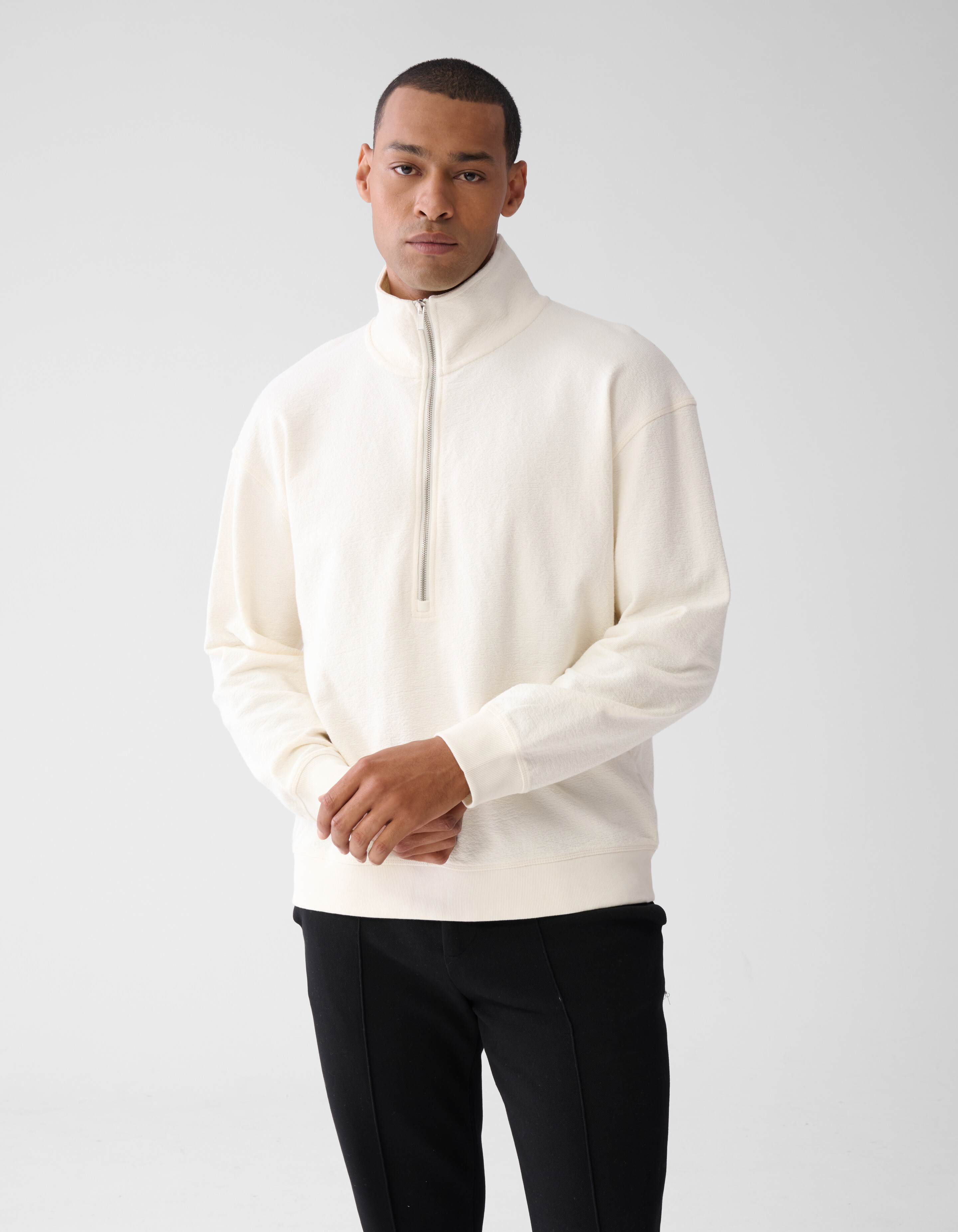 Zip Sweater Gebroken Wit SHOEBY MEN