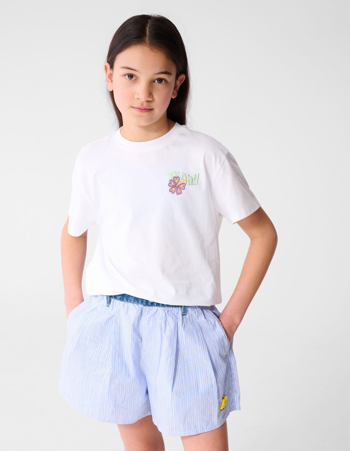 Aloha Artwork T-shirt Wit SHOEBY GIRLS