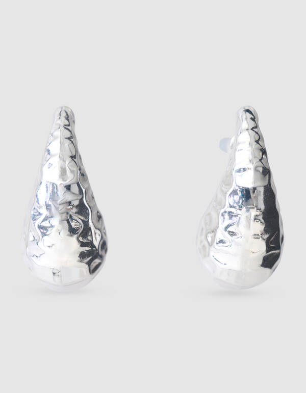 Hammerd Druppel Oorbellen Zilver SHOEBY ACCESSOIRES