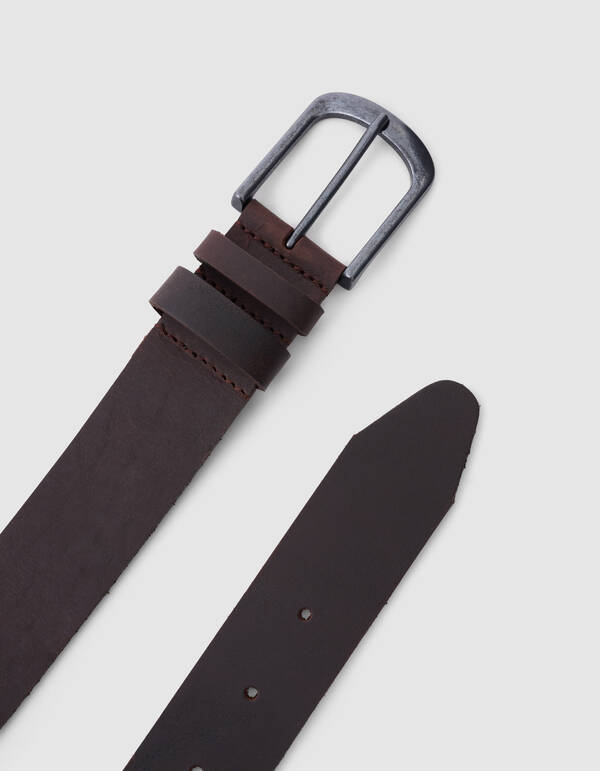 Leren Riem Donkerbruin SHOEBY ACCESSOIRES