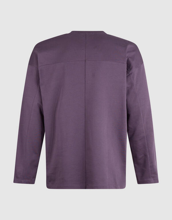 Basis Relaxed Fit Longsleeve Paars SHOEBY MEN