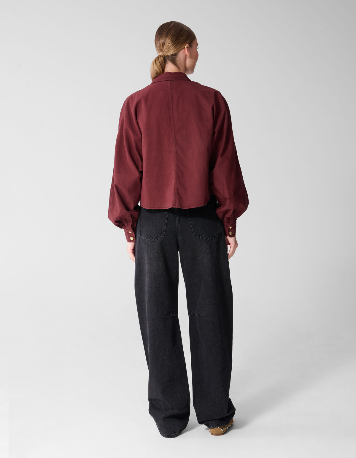 Beaded Embroidery Blouse Donkerrood By Mieke SHOEBY WOMEN