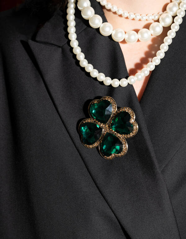 Klaver Broche Groen By Fred SHOEBY ACCESSOIRES