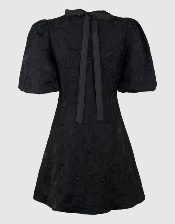 Jacquard Strik Mini Jurk Zwart SHOEBY WOMEN