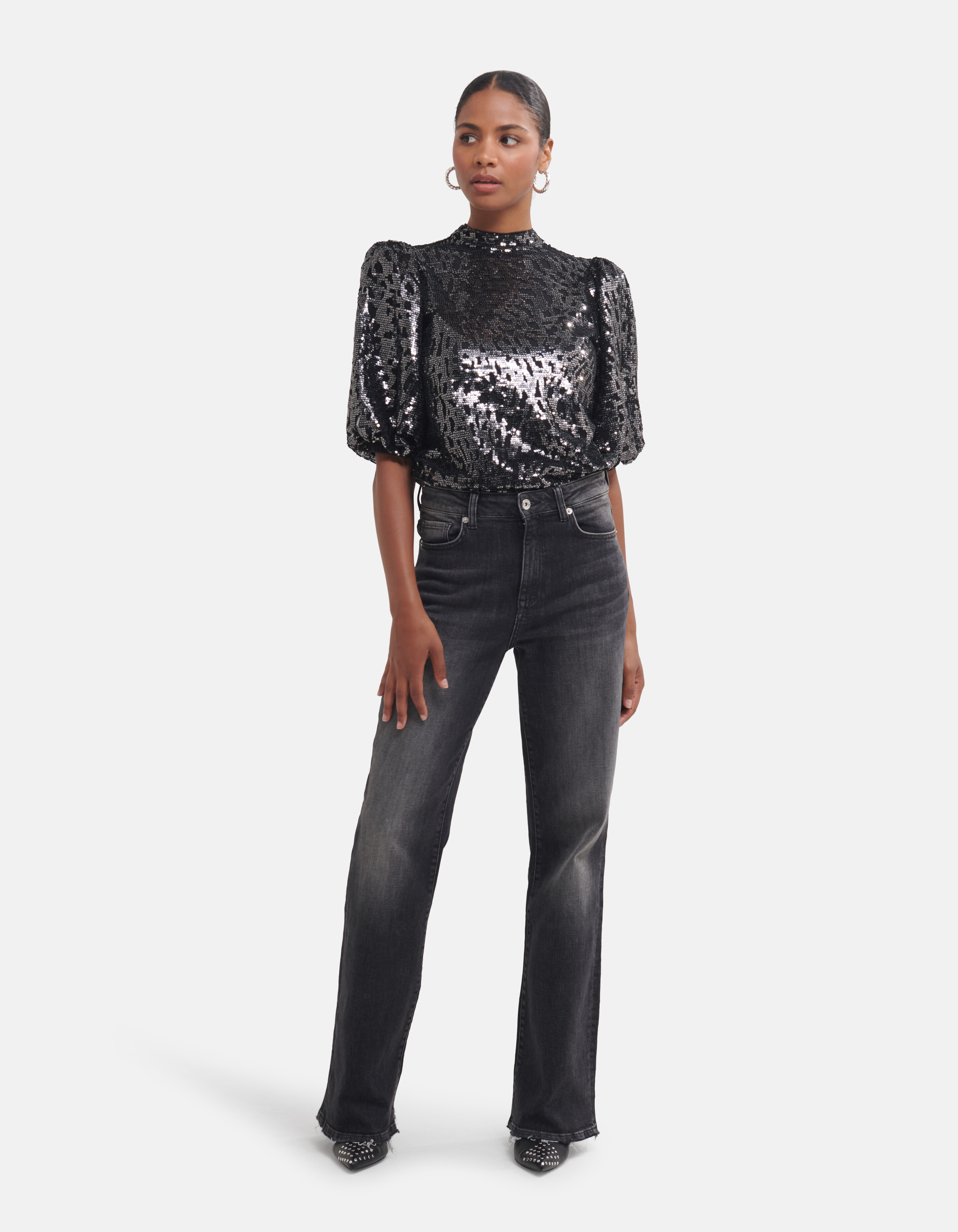 Wide Leg Jeans Donkergrijs By Fred SHOEBY WOMEN