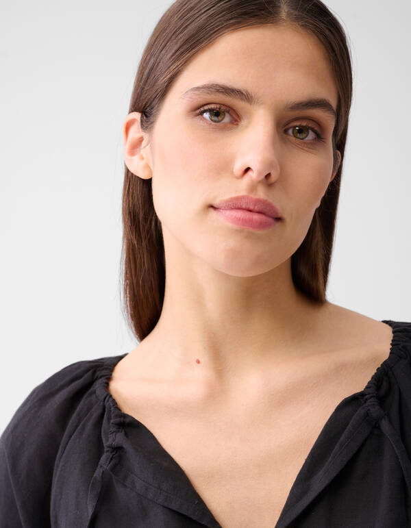 Linnen Blouse Zwart By Mieke SHOEBY WOMEN