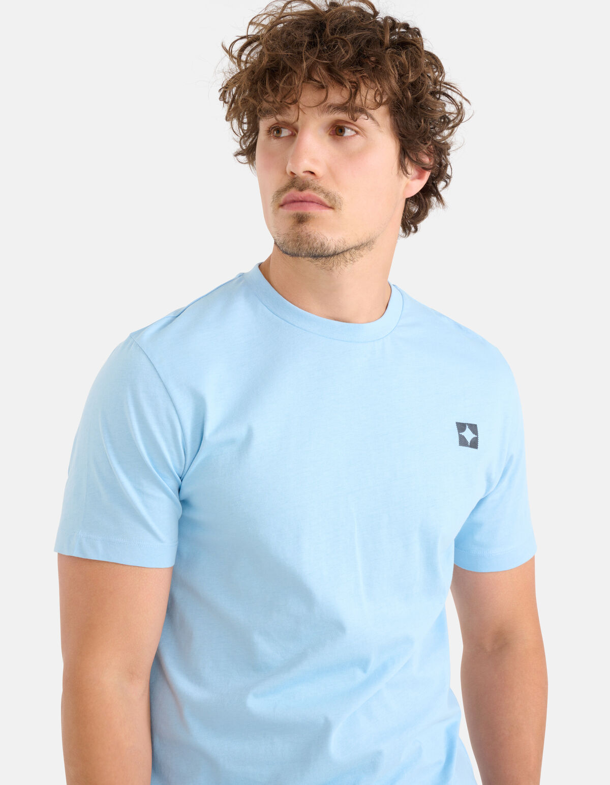 Shoeby Logo T-shirt Lichtblauw SHOEBY MEN
