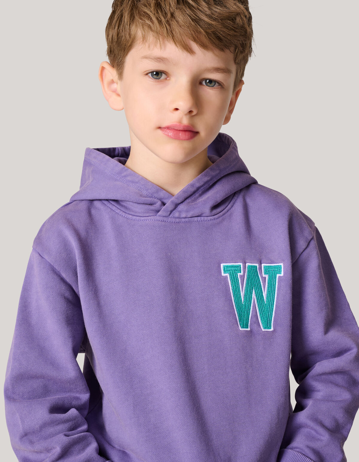 Washed Hoodie Paars SHOEBY BOYS