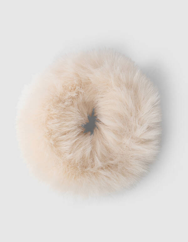 Fur Scrunchie Gebroken Wit SHOEBY ACCESSOIRES