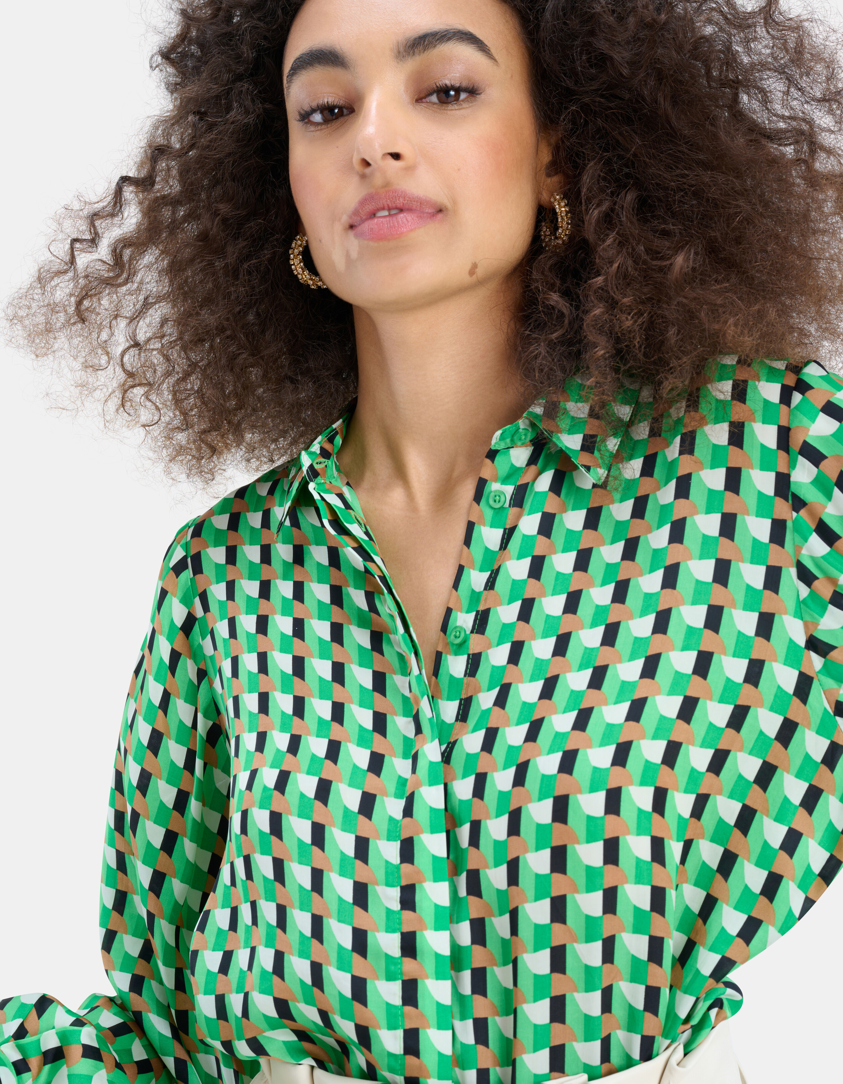 geloof bevind zich Binnen Retro Viscose Blouse | Shoeby