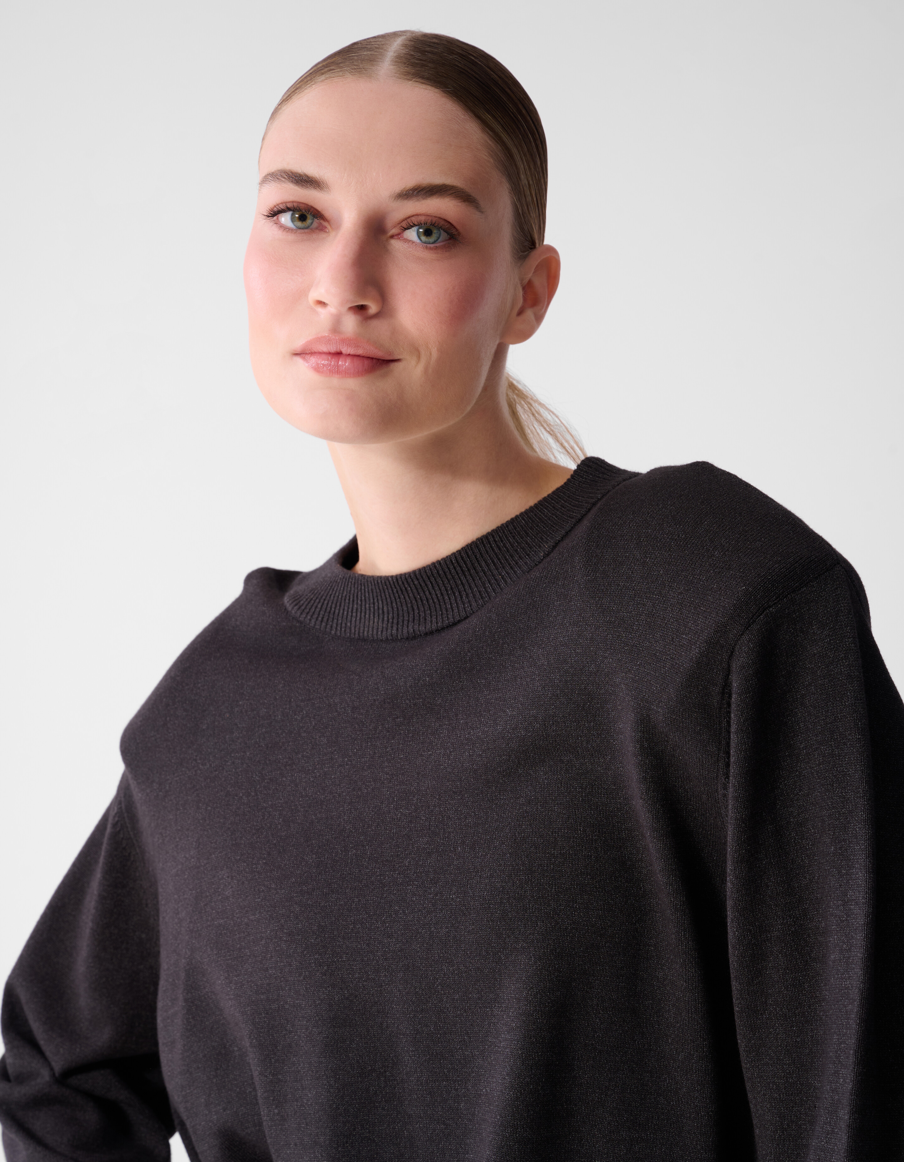 Shoulderpadded Gebreide Trui Donkergrijs SHOEBY WOMEN