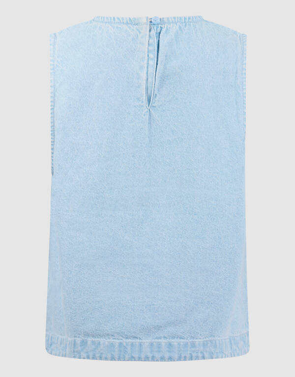 Strass Denim Top Lichtblauw SHOEBY GIRLS