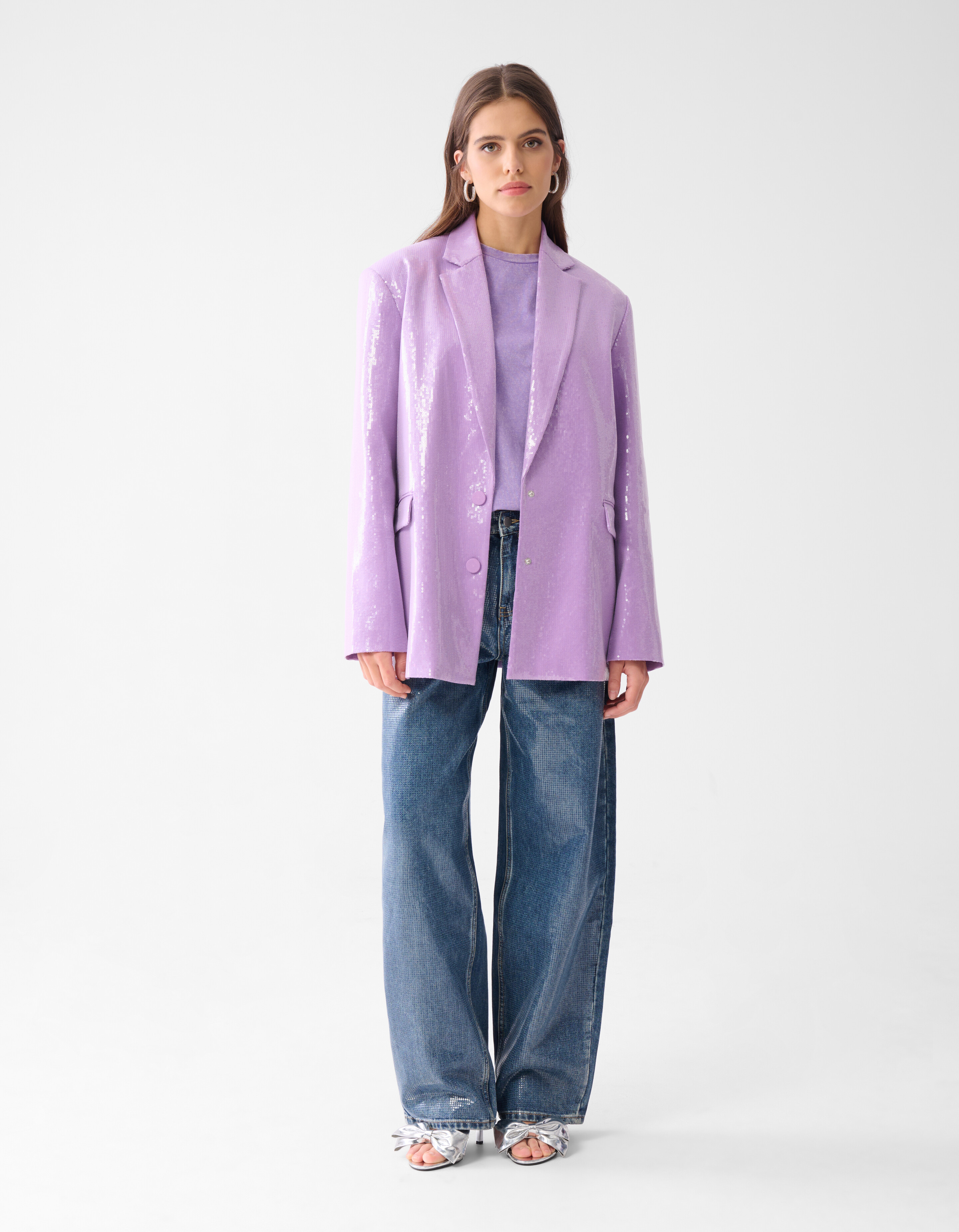 Oversized Pailletten Blazer Lichtpaars SHOEBY WOMEN